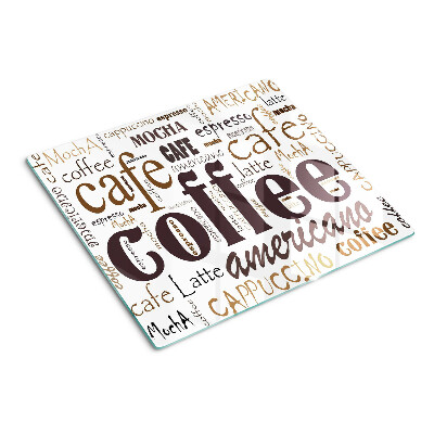 Tagliere in vetro Caffè e bevande al caffè