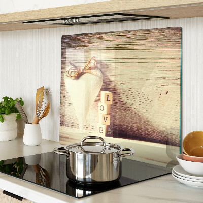 Tagliere in vetro temperato Amore e cuore