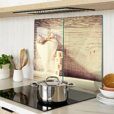 Tagliere in vetro temperato Amore e cuore