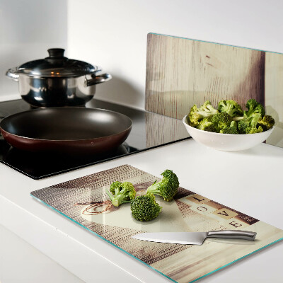 Tagliere in vetro temperato Amore e cuore