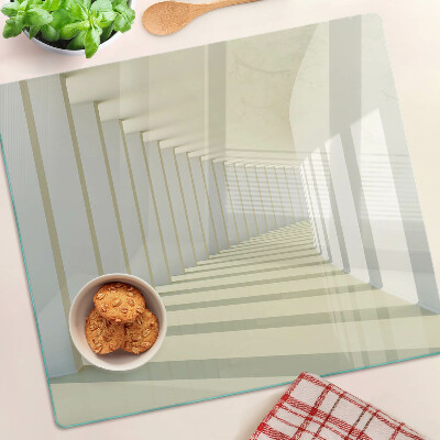Tagliere in vetro temperato Prospettiva architettonica con effetto specchio