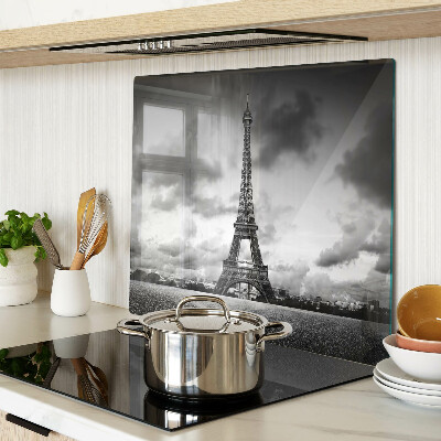 Tagliere in vetro Torre Eiffel in bianco e nero