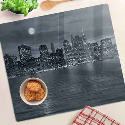 Tagliere in vetro temperato Panorama della città notturna