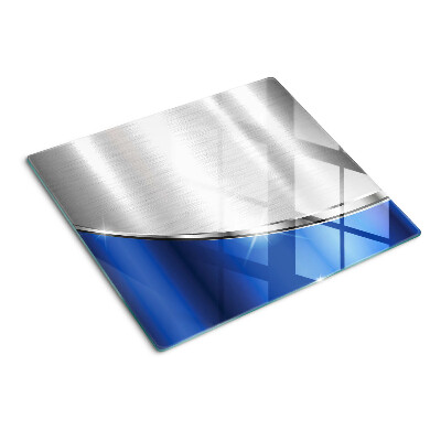 Tagliere in vetro Motivo metallico con accenti blu