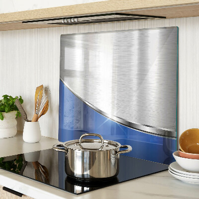 Tagliere in vetro Motivo metallico con accenti blu