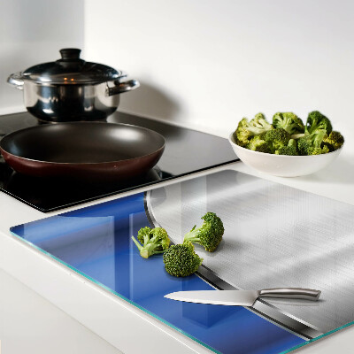 Tagliere in vetro Motivo metallico con accenti blu