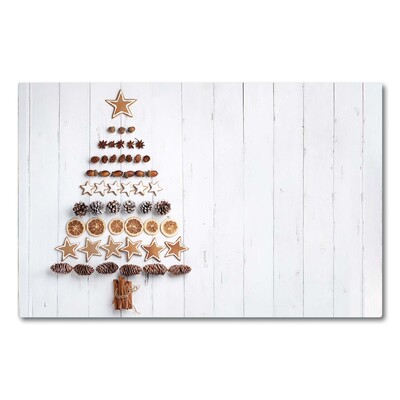 Tagliere in vetro temperato Ornamenti dell'albero di Natale del pan di zenzero di Natale