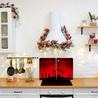 Tagliere in vetro temperato Stella delle vacanze di Natale