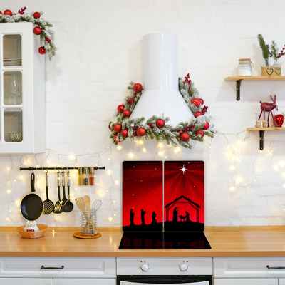 Tagliere in vetro temperato Stella delle vacanze di Natale