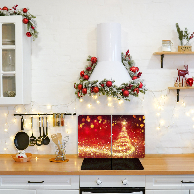 Tagliere in vetro temperato Albero di Natale astratto Natale Inverno