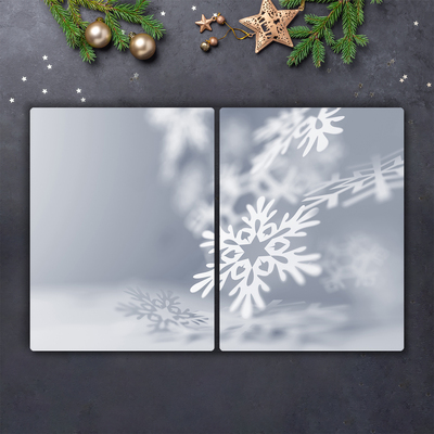 Tagliere in vetro temperato Fiocco di neve Decorazione di Natale