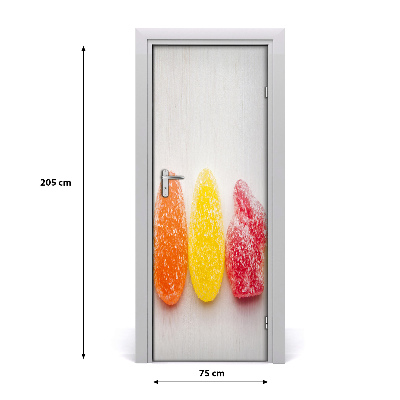 Poster adesivo per porta Fagioli di gelatina colorati