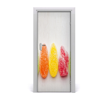 Poster adesivo per porta Fagioli di gelatina colorati
