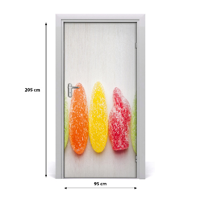 Poster adesivo per porta Fagioli di gelatina colorati