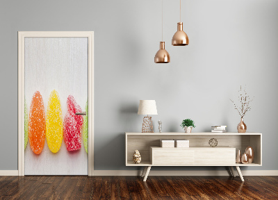 Poster adesivo per porta Fagioli di gelatina colorati