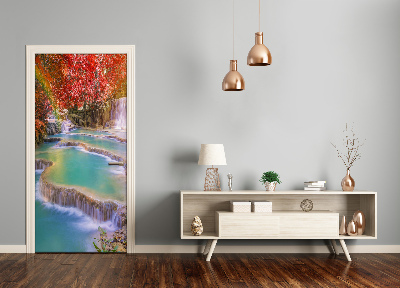 Adesivo per porta Cascata in autunno