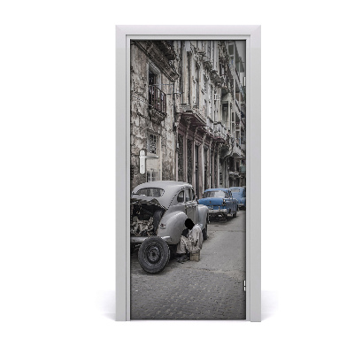 Poster adesivo per porta L'Avana