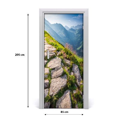 Poster adesivo per porta Tale di montagna