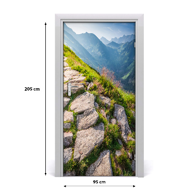 Poster adesivo per porta Tale di montagna