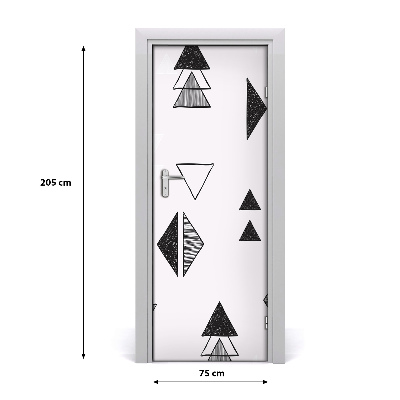 Adesivo per porta interna triangoli