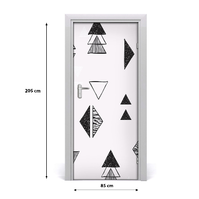 Adesivo per porta interna triangoli