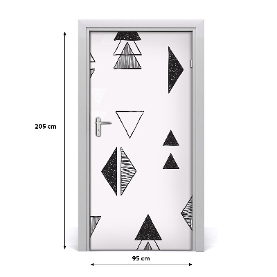 Adesivo per porta interna triangoli