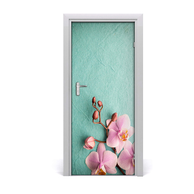Adesivo per porta interna Orchidea rosa