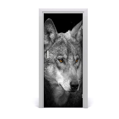 Poster adesivo per porta Ritratto di un lupo