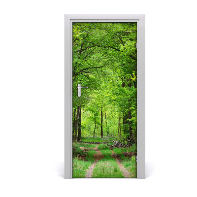 Adesivo per porta Foresta verde