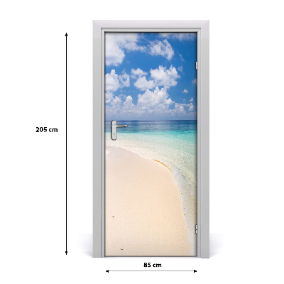 Adesivo per porta Maldives Beach