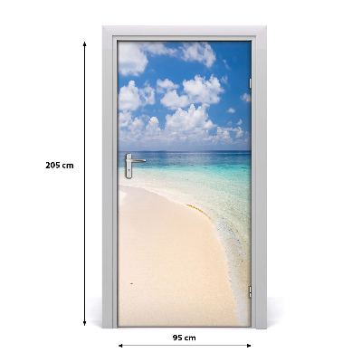 Adesivo per porta Maldives Beach