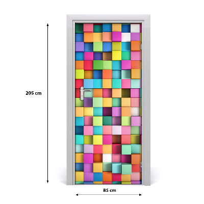 Adesivo per porta Squares Abstraction
