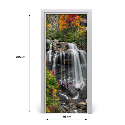Adesivo per porta interna Cascata in autunno
