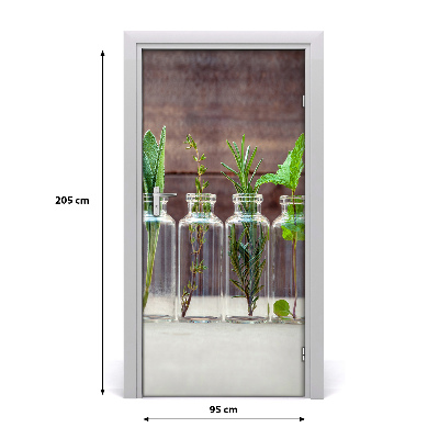 Poster adesivo per porta Erbe aromatiche