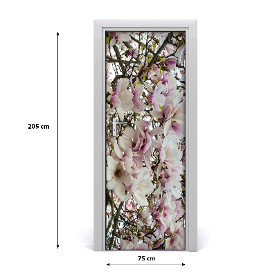 Adesivo per porta Fiori magnolia