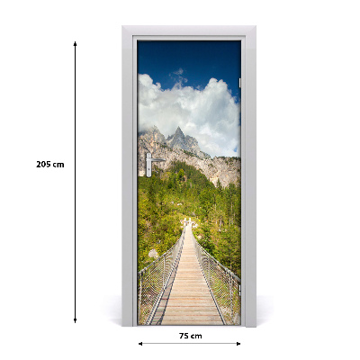 Adesivo per porta interna Ponte sospeso