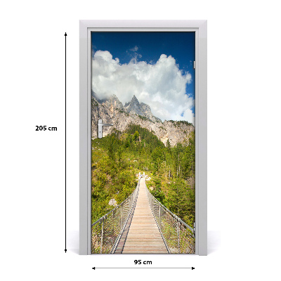 Adesivo per porta interna Ponte sospeso