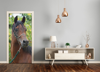 Adesivo per porta interna Ritratto di un cavallo