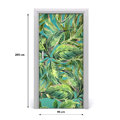 Rivestimento Per Porta Foglie tropicali