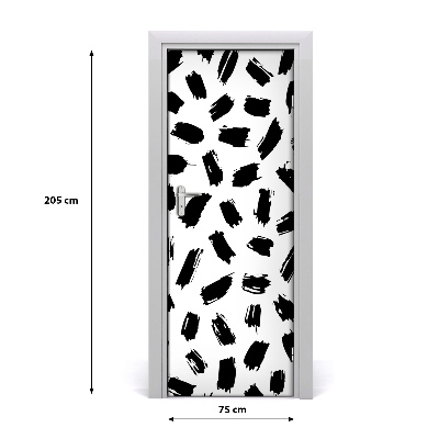 Sticker porta Macchie in bianco e nero