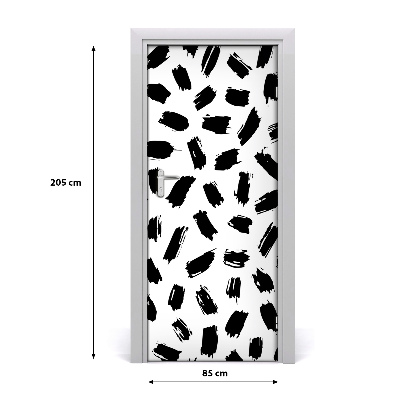 Sticker porta Macchie in bianco e nero