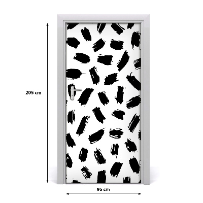 Sticker porta Macchie in bianco e nero