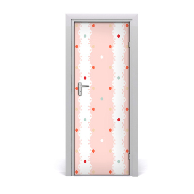 Adesivo per porta interna Sfondo colorato punti