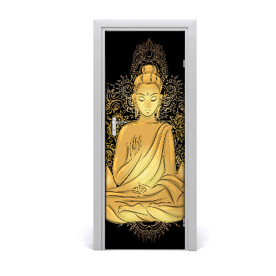 Adesivo per porta Buddha e Mandala