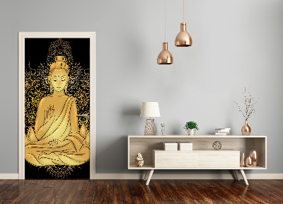 Adesivo per porta Buddha e Mandala