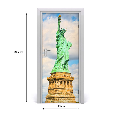 Poster adesivo per porta statua della Libert?