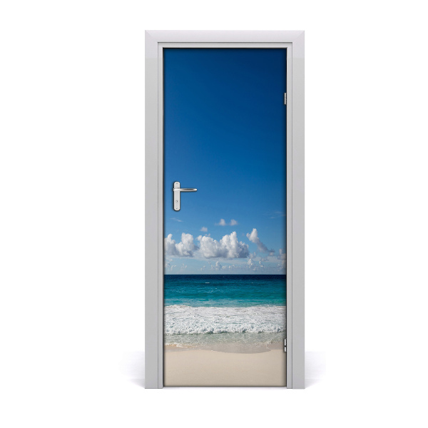 Adesivo per porta Spiaggia tropicale