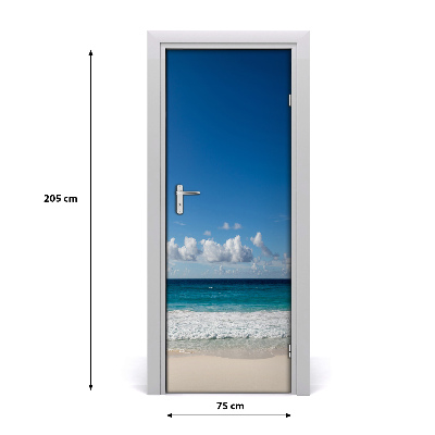 Adesivo per porta Spiaggia tropicale
