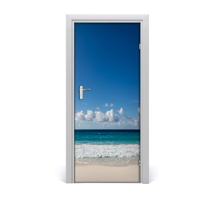 Adesivo per porta Spiaggia tropicale