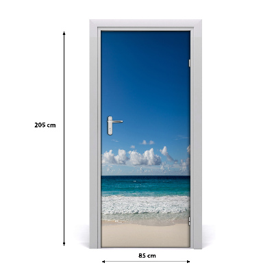 Adesivo per porta Spiaggia tropicale